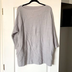 Gray tunic sweater